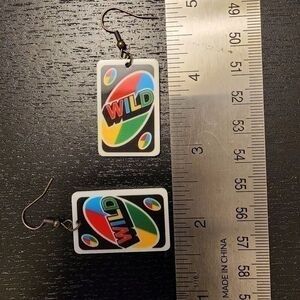 Colorblock Whimsical Wild Uno Earrings